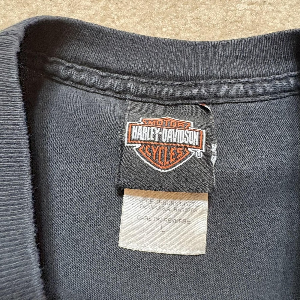 Vtg Harley-Davidson Shirt Mens Large‎ Black Deadwood Black Hills Rally 2006 SD - Picture 5 of 10